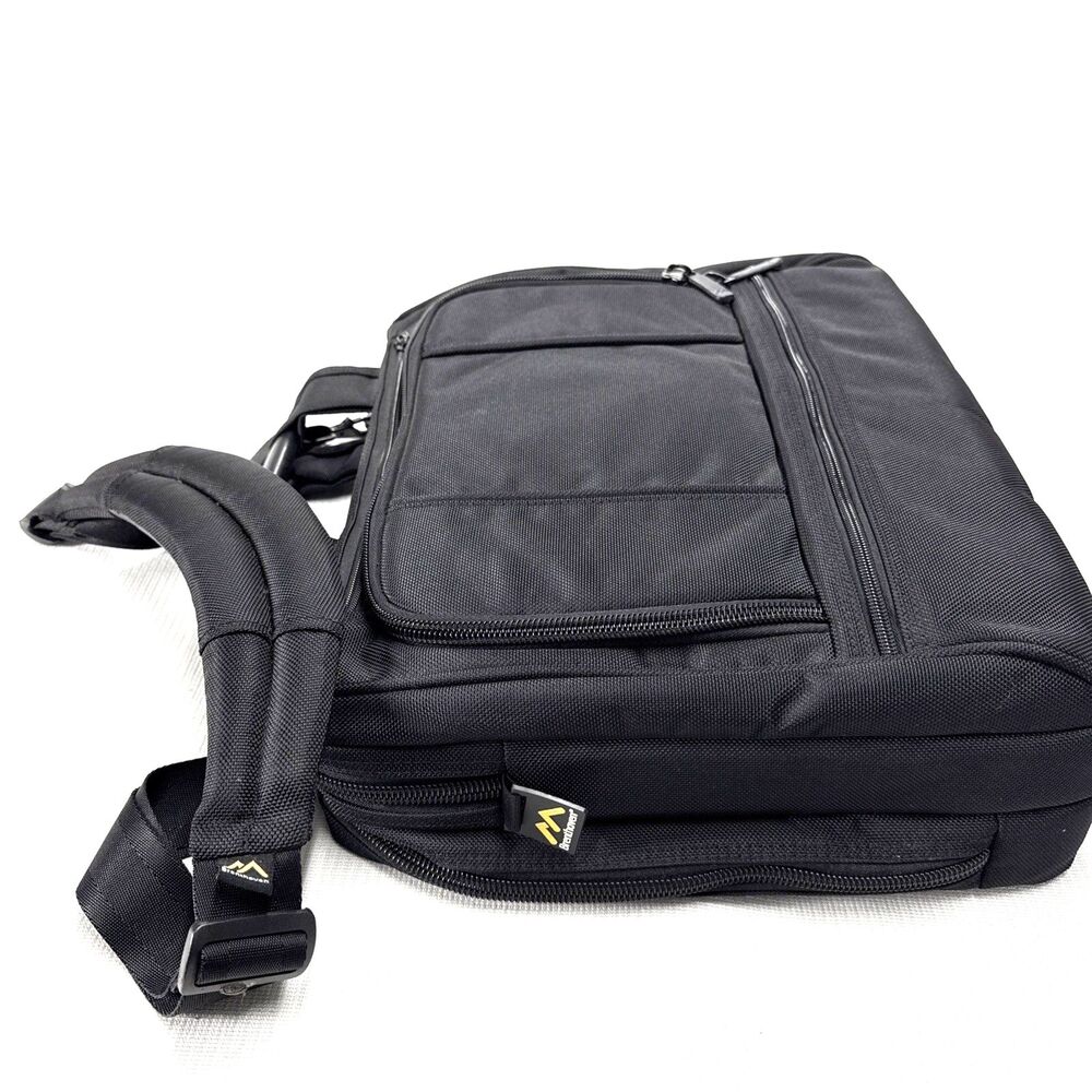 Brenthaven Black Laptop Shoulder Messenger Briefcase Weekender Bag Expandable